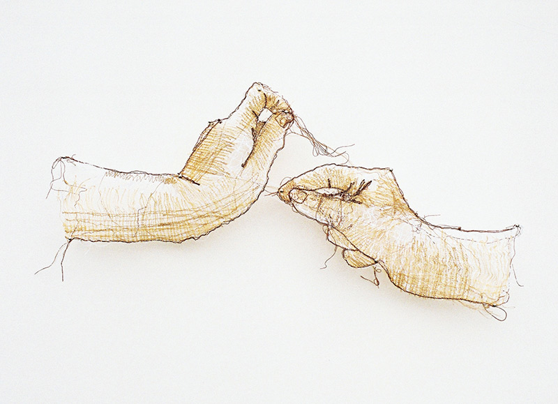 Hands, 2007, thread, 15