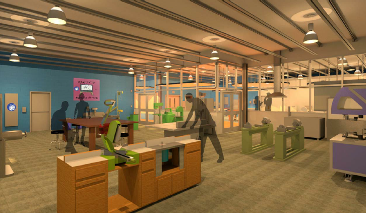 Makerspace interior render