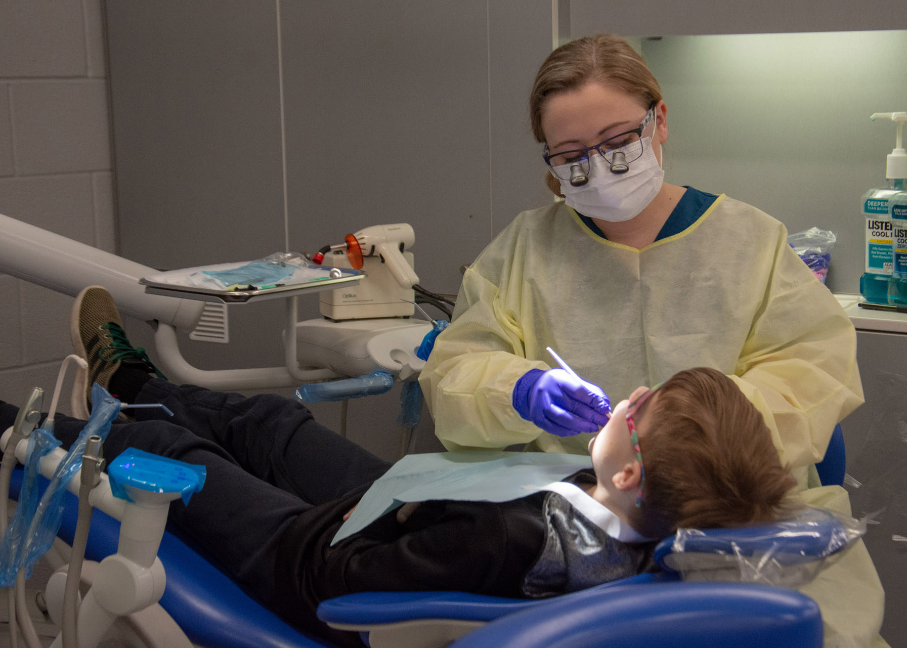 Student working in the Dental Hygiene Lab