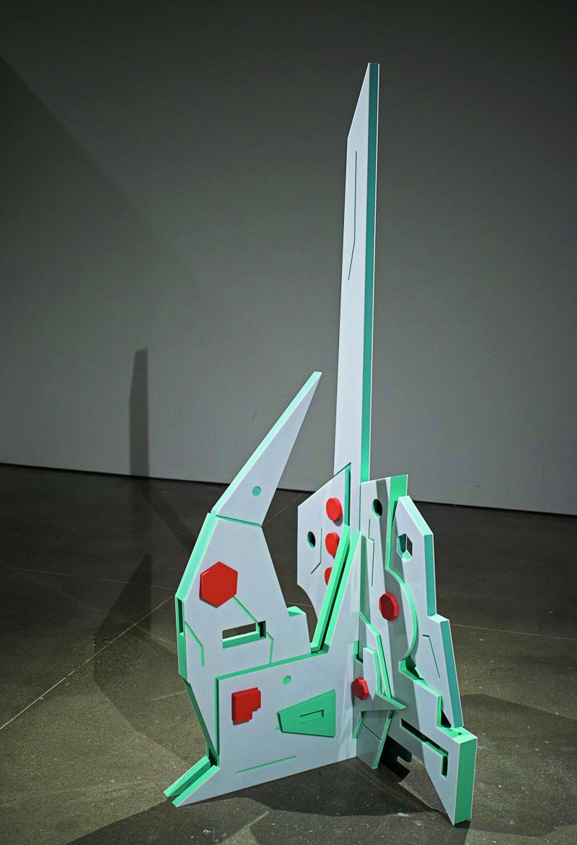 Endless Waltz: Crescendo, 2017, acrylic, paint and wood, 3’ x 3’ x 6’